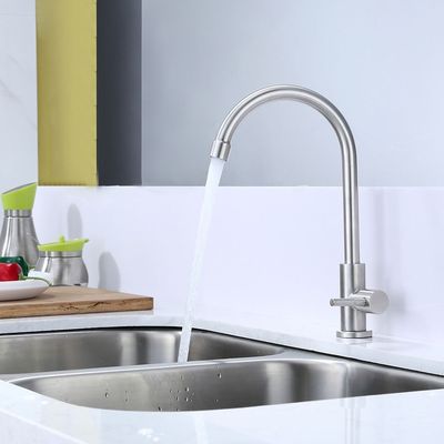 Máy trộn đòn bẩy đơn phòng tắm ACS CUPC NSF Máy trộn chậu lạnh đơn bằng thép không gỉ 304