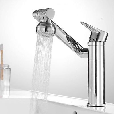 ODM 360 độ Xoay Đồ đạc vòi hoa sen bằng vàng Vòi rửa tay cầm đơn Không chì