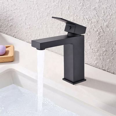 Đen chải thép không gỉ lạnh chìm vòi Vanity Chống ăn mòn bụi bẩn