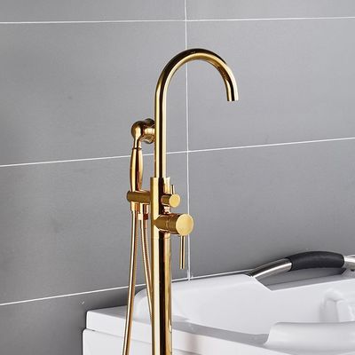 Vòi bồn tắm gắn trên sàn vàng OEM ODM Vòi bồn tắm gắn trên sàn đẹp TUV