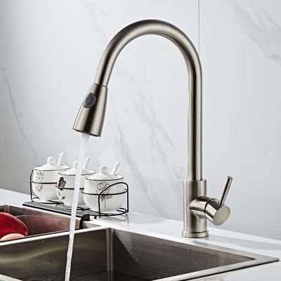 Đánh bóng 304SS Vòi chậu rửa đơn vòi lạnh cho máy rửa chén di động