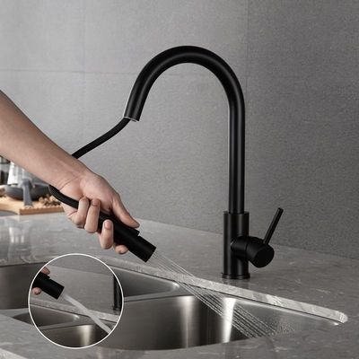 Vòi bếp bằng thép không gỉ được chải Vòi nước nóng và lạnh
