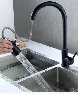 OEM ODM Black Kéo ra vòi bếp Dây rút vòi nước nóng và lạnh