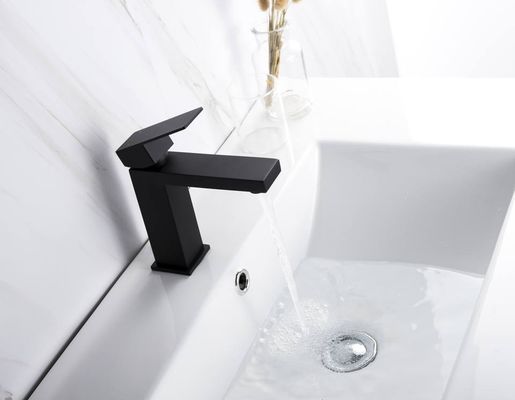 Máy trộn nước nóng và lạnh màu đen không gỉ không chì cho chậu rửa