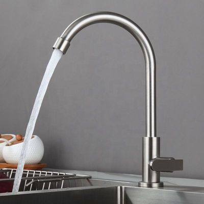 Vòi chậu một lỗ OEM Silvery Lustre Không dễ rỉ sét Bền