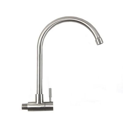 Bảo vệ môi trường Vòi lạnh đơn bằng thép không gỉ Không gỉ treo tường
