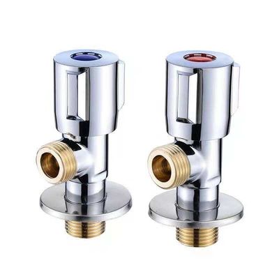 Màu trắng bạc ánh thép không gỉ phòng tắm góc Van bảo quản bề mặt được đánh bóng